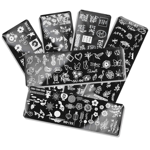 <span class=keywords><strong>Kit</strong></span> professionnel <span class=keywords><strong>de</strong></span> plaques <span class=keywords><strong>de</strong></span> <span class=keywords><strong>stamping</strong></span> <span class=keywords><strong>pour</strong></span> nail art en acier inoxydable avec motifs floraux, <span class=keywords><strong>pour</strong></span> usage professionnel en salon, styles variés - Product Image 1