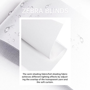 स्मार्ट मोटरराइज्ड ज़ेबरा अंधा कस्टम स्वचालित प्रकाश फ़िल्टरिंग विंडो शेड बेडरूम के लिए - Product Image 3