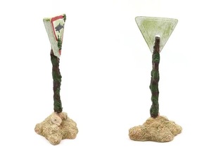 수족관 장식용 만화풍 레진 장식품 실내 어항 시뮬레이션 산호 물고기 새우 은신처 수중 경고 표지판 장식품 - Product Image 4