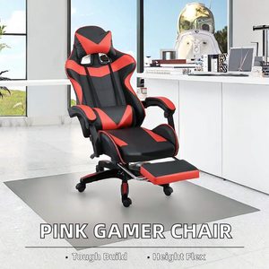 <span class=keywords><strong>Silla</strong></span> <span class=keywords><strong>Gamer</strong></span> Giratoria de Oficina de Alta Calidad en Color <span class=keywords><strong>Rosa</strong></span>, Extensible, Convertible <span class=keywords><strong>y</strong></span> con Altura Ajustable - Product Image 2