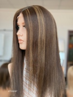 Perruques en cheveux humains SHY Medical, entièrement nouées à la main, nœuds invisibles, ligne de cheveux sans couture, remplacement capillaire pour distributeurs et vente en gros