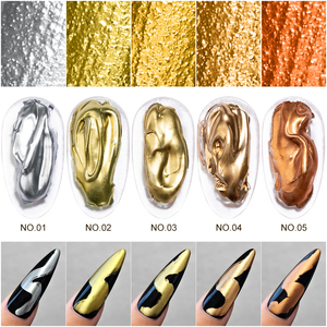 طلاء أظافر جل مخصص للرسم بتأثير الألوان المائية المتفتحة والمعدنية الرخامية القديمة لطلاء الأظافر بالأشعة فوق البنفسجية - Product Image 2