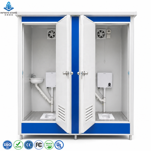 Toilettes portables légères et modernes en panneaux sandwich écologiques pour les travailleurs de chantier, certifiées CE, vente en gros à bas prix - Product Image 1