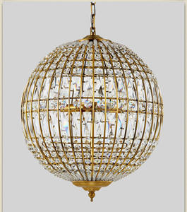 JYLIGHTING レトロヴィンテージロイヤルエンパイアボールスタイル大型LEDクリスタルモダンシャンデリアランプルストルライトガラスペンダントライト - Product Image 6