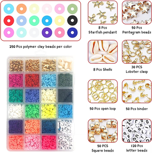 Phụ Nữ Handmade Heishi Đất Sét Hạt Vòng Đeo Tay Kit Tự Làm Đồ Trang Sức Làm Với Hạt Vàng Tùy Chỉnh Thiết Kế Thủ Công - Product Image 3