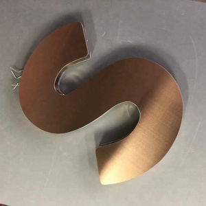 Edelstahl Metall Roségold Buchstaben-Schild Firmen-Einführungsbuchstaben-Muster - Product Image 5