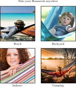 Amaca portatile in tessuto pieghevole con borsa per il trasporto impermeabile per la camera da letto soggiorno Hotel supermercato - Product Image 6