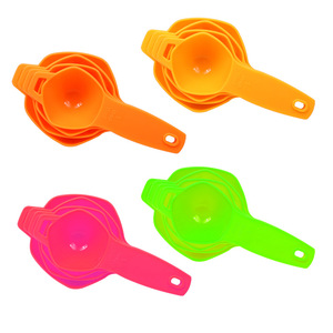 Baking Tools <b>Set</b> <b>Measuring</b> <b>Cup</b> Spoon Funnel Sieve Egg Strainer PP Material Dishwasher Safe Orange Green Yellow Pink 6Pcs - Product Image 4