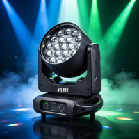 Projecteur Wash à Tête Mobile Zoom RGBW 19*15W DMX512 300W pour DJ, Discothèque, Bar, Mariage, Fête, Concert, Spectacle en Direct, Éclairage d'Effet Scénique
