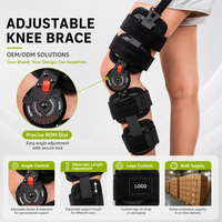 Rodillera Articulada Ajustable con Soporte de Acero para Rehabilitación Postoperatoria de LCA y LCM, Alivio del Dolor Ortopédico, CE ISO13485