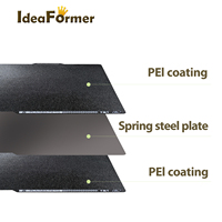 Ideaoghts baru Hotbed dua sisi Cold Rolled plat dilapisi 257x257mm hitam 216g untuk Bambu Lab X1 P1P A1 Series