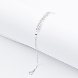 Personal Poesy Bracelet Bar Blanc CZ Bracelet à breloques ouvert 925 - Product Image 4