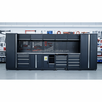 Coffre à outils multifonction robuste Goldenline GLG6000A, organisateur d'atelier OEM/ODM avec panneau perforé, établi, 15 tiroirs, capacité de charge de 250 kg