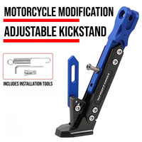 Béquille latérale réglable pour moto en aluminium CNC, support de pied universel antidérapant, repose-pieds de stationnement pour moto