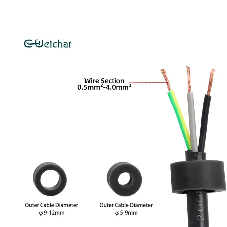 E-Weichat Venta al por mayor M23 3 Pin Tornillo Bloqueo Cable PA66 IP68 Conector de cable eléctrico a prueba de agua