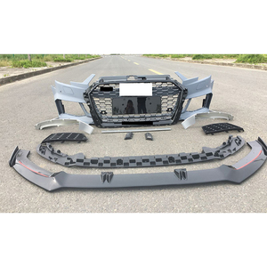 Nouveau Kit de carrosserie de voiture de mise à niveau pare-chocs avant avec calandre en nid d'abeille avec lèvre avant pour <span class=keywords><strong>Audi</strong></span> <span class=keywords><strong>A3</strong></span> S3 mise à niveau vers <span class=keywords><strong>RS3</strong></span> 2017 <span class=keywords><strong>2018</strong></span> 2019 - Product Image 2
