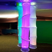 La publicité a mené l'éclairage tube gonflable lumineux personnalisé colonne gonflable d'explosion imprimée numérique pour l'événement de salon commercial