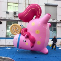Mascotte gonflable cheval rose lumineuse personnalisée pour la décoration de festivals et de places publiques