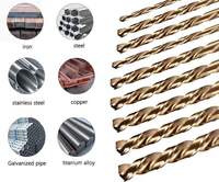 Jeu de forets hélicoïdaux en acier rapide pour machines-outils CNC, tige droite, finition aluminium, usage industriel pour le perçage du métal Yangdong