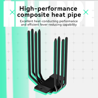 Dual Tower Copper CPU Cooler 6 Heatpipes ARGB PWM Fan High Performance Cooling Gaming Desktop Computer Case Intel for Compatible