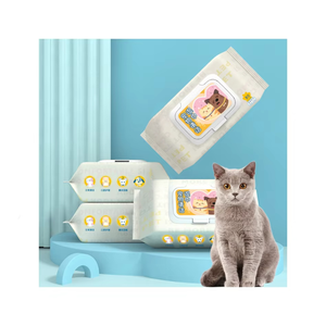 LM0063Eソフト犬 & 猫用脱臭ワイプ80個フルーツ香り洗浄洗浄なし - Product Image 6