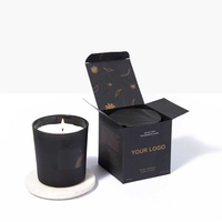 Boîte à bougies parfumées en papier couché personnalisé avec estampage à chaud doré, gaufrage et pelliculage mat – Emballages pliables pour bougies parfumées