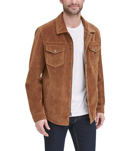 Camicetta da uomo in <span class=keywords><strong>ecopelle</strong></span> con colletto abbottonato - Product Image 4