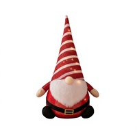 Figurine de Père Noël en fer animée à LED, motif de dessin animé fait main, pliable, gnome 3D, pour jardin extérieur, cour, pelouse, décorations de Noël