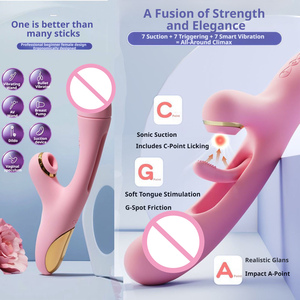 Vibrador Clitoral 3 en 1 con Funciones de Aplastamiento, Succión y Vibración, Juguete de Estimulación para Adultos de Color Morado para Mayor Placer - Product Image 5