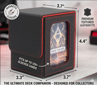 Boîte de rangement pour cartes en cuir PU, étui pour 100 cartes TCG à double pochette, style tendance sans fermeture pour les professionnels