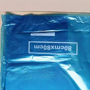 <b>Medical</b> Waste Collection <b>Bags</b> 80x80 Cm Blue Flat Mouth Water Resistant For <b>Medical</b> Device Packaging - Product Image 2
