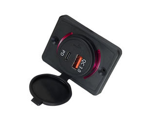 Cargador de Coche Modificado de 12 V y 20 W, Cargador Rápido para Teléfono Celular, Doble PD Tipo C + USB QC 3.0, 3 Puertos, Resistente a las Llamas, para Automóvil y Camión - Product Image 1