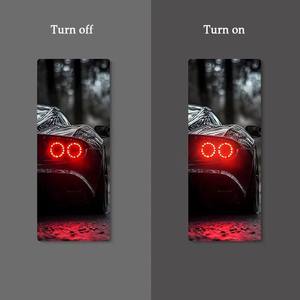 カスタマイズされたUSB 3D LEDカーウォールアートアニメーションブラックアクリルLEDサスペンション装飾レーシングネオンライト付きウォールアート用 - Product Image 3