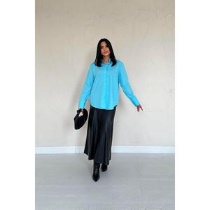 Camisas de Popelina Azul para Mujer, Colección al por Mayor de Blusas y Camisas Elegantes - Product Image 5