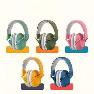 <span class=keywords><strong>Casque</strong></span> <span class=keywords><strong>anti</strong></span>-<span class=keywords><strong>bruit</strong></span> pliable en cuir PU certifié CE <span class=keywords><strong>pour</strong></span> la protection auditive des enfants et le sommeil - Product Image 1