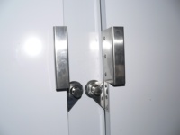 Poignée de porte et goupille de verrouillage en acier inoxydable pour distributeur de glace