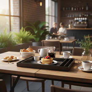 Marmo modello di grande legno vassoi per servire pacchetto di 48 36x24x25cm moderno vassoio di arredamento per il cibo che serve colori misti - Product Image 3