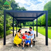 Pergola Bioclimatique Électrique Extérieure Louvre en Aluminium et Polycarbonate pour Jardin, Garantie 15 Ans