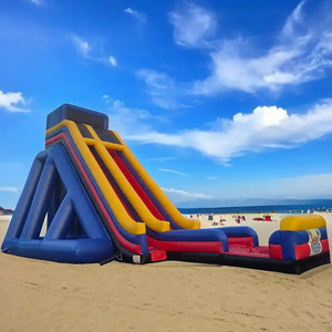 Tobogán Acuático Inflable Comercial Grande y Largo para Alquiler, Tobogán Inflable Húmedo y Seco con Piscina para Parque de Atracciones - Product Image 6
