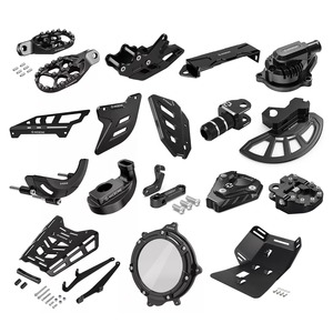 NICECNC Pièces de moteur pour moto en aluminium usiné : Support d'échappement, Repose-pieds, Levier de frein, Cache-chaîne pour Suzuki DRZ400 DRZ400S DRZ400E DRZ400SM - Product Image 1