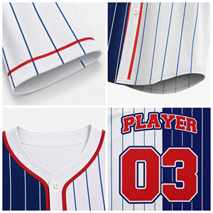 Op maat gemaakte honkbaltenues voor middelbare scholen en atletische honkbaltenues voor heren, volledig knoopsluiting, teamuniform, groothandel, met logo, naam en nummer - Product Image 2