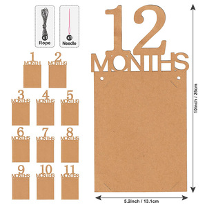 Bandera Rectangular Decorativa para Colgar con Foto del Bebé de 1er Cumpleaños, 1 Año, 12 Meses, Decoración de Cumpleaños - Product Image 2
