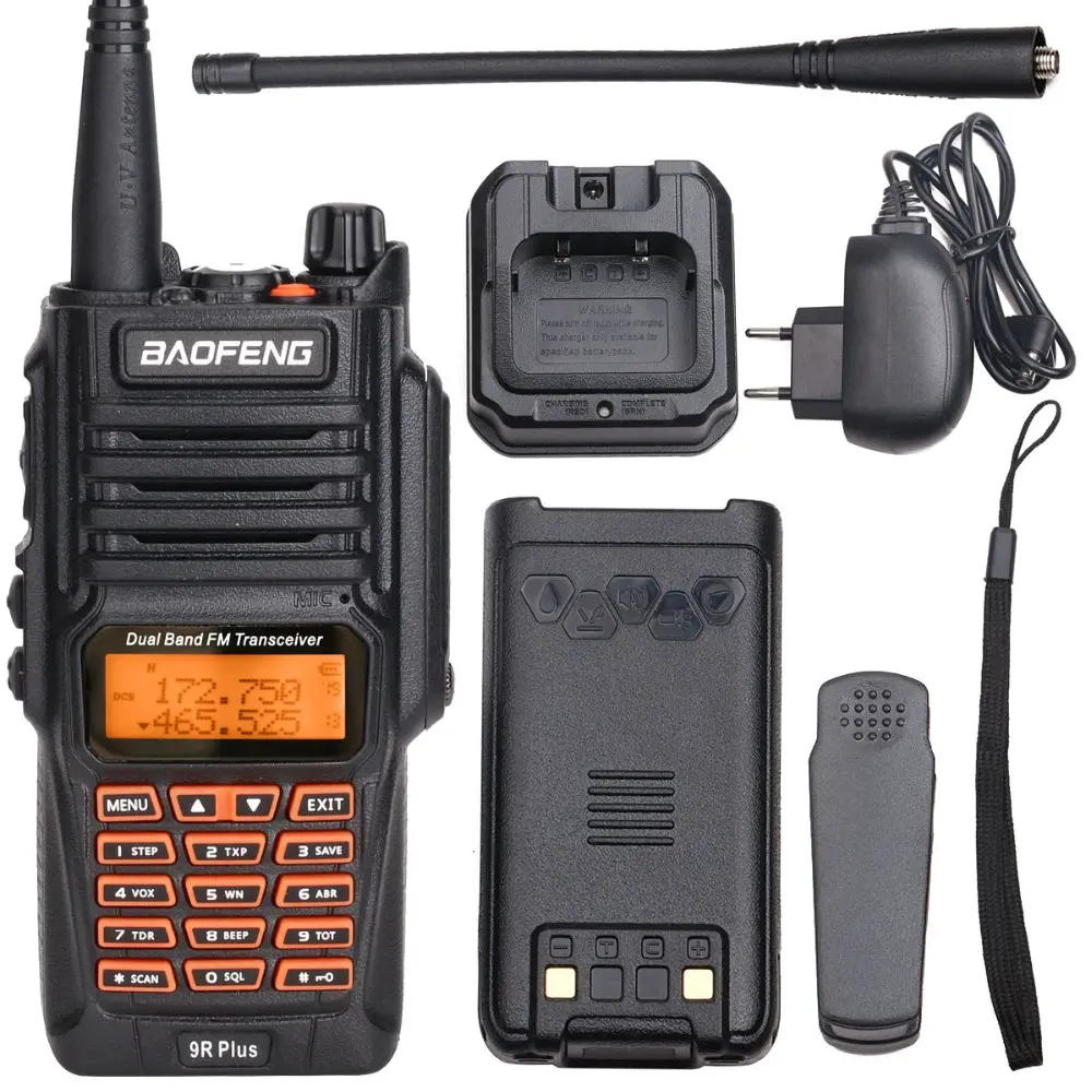 Baofeng UV-9R Plus Waterproof IP68 CB Radio Station Portable Ham Two Way Radio UHF/VHF Dual Band Handheld Walkie Talkie