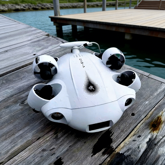 FIFISH V-EVO AI Vision Lock Underwater Drone with 4K UHD Camera, 360° Omnidirectional ROV for VR Control & Marine Inspection