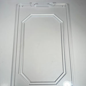 Clear Acrylic Floating Shelf <b>Wall</b> Mounted Modern Decorative <b>Display</b> Rack Glossy Finish Pre-Assembled Horizontal Orientation Heat - Product Image 4