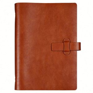 Vintage Journal Loose-<b>leaf</b> A5 Business Office Notebook for Business Office Stationery Cowhide Cover Notebook - Product Image 1