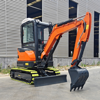 Livraison gratuite Mini-excavatrice de 3 tonnes CE EPA Agricole Compacte Hydraulique Bagger Tout-terrain Chenille Compacte Petite pelle