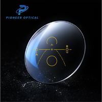 Lentilles de lunettes progressives multifocales Pioneer Optical 1.56 UV420 Corridor 70/12+2 HMC en résine anti-lumière bleue