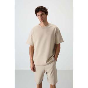 Conjunto de Pantalones Cortos para Hombre Air Jones, Color Beige, Corte Holgado, Mezcla de Algodón, Textura Gruesa y Suave, Bordado - Modelo 85250 - Product Image 6