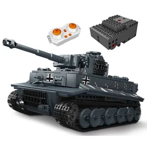 Mold KING 20014 Remote Control teknis militer MOC Model Tank tempur pendidikan blok bangunan plastik set mainan bata bongkar pasang